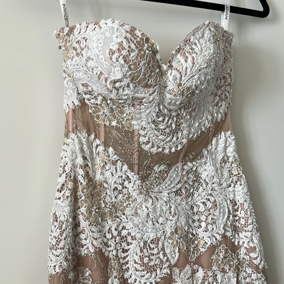 New Jovani Mini Wedding Evening Dress Sz 0 - Picture 2 of 6